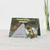 ローンボウルAustraliaスプリットが発生する、誕生日カード カード (裏面)