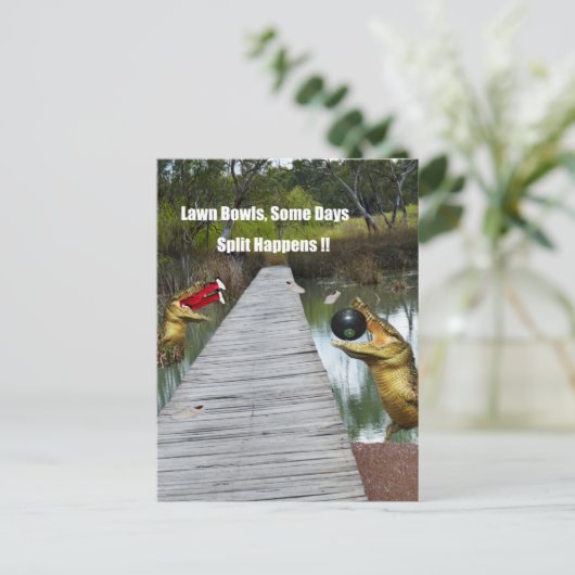 ローンボウルAustralia Split Occurs、ポストカード ポストカード (スタンド正面)