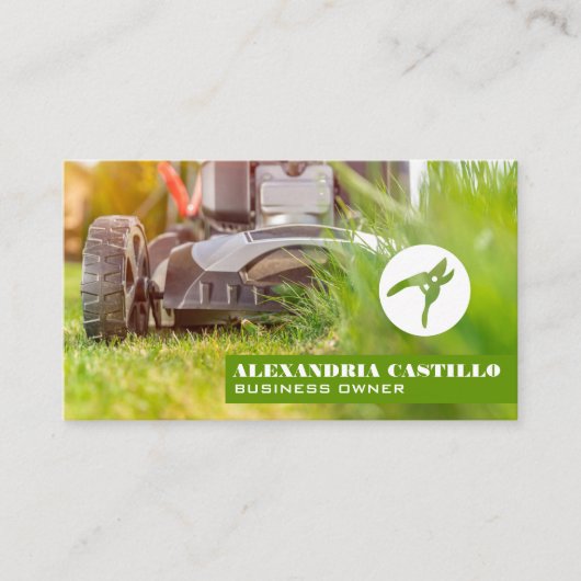 ローンモア | 背の高い草を刈る | 園芸用シアーズ 名刺 (正面)