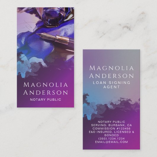 ローンモダンの署名エージェントペン 名刺 (正面/裏面)