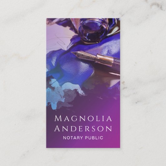 ローンモダンの署名エージェントペン 名刺 (正面)