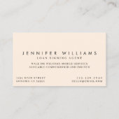 ローンモダンミニマルの署名エージェントのクイルの羽 名刺 (裏面)