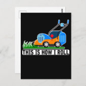 ローンモーイングユーモア造園清掃員 ポストカード (正面/裏面)