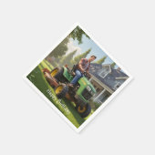 ローンモーワーマン誕生日 スタンダードカクテルナプキン (角)