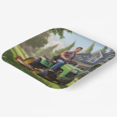 ローンモーワーマン誕生日 ペーパープレート (傾斜あり)