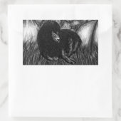 ローンライオン 長方形シール (バッグ)