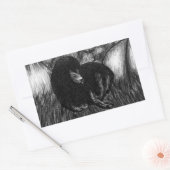 ローンライオン 長方形シール (封筒)