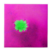 ローンライトグリーンの花 タイル (正面)