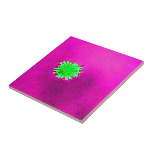 ローンライトグリーンの花 タイル (側面)