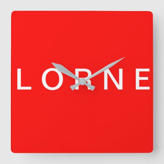 ローン時計 スクエア壁時計 (正面)