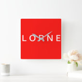 ローン時計 スクエア壁時計 (ホーム)