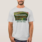 ローン気に造園草刈り緑Tシャツ Tシャツ (正面)