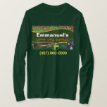 ローン気に造園草刈り長袖シャツ Tシャツ<br><div class="desc">この緑の長い袖のシャツで、気に造園の芝生の草刈り業界にブランドを付けなさい。必カスタマイズ要に応じて独自の情報を追加します。アートワークは芝刈り機、庭熊手、リーフブロワー、ヘッジトリマーなど。</div>