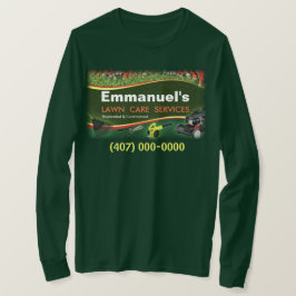 ローン気に造園草刈り長袖シャツ Tシャツ