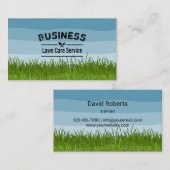 ローン気に&造園サービス(青のシェード) 名刺 (正面/裏面)