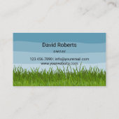 ローン気に&造園サービス(青のシェード) 名刺 (裏面)