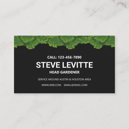 ローン気に&造園プロフェッショナルサービスブラック 名刺 (裏面)