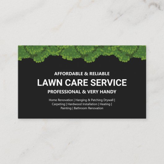 ローン気に&造園プロフェッショナルサービスブラック 名刺 (正面)