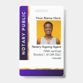 ローン署名エージェントIDバッジ、公証人ID バッジ (Front)