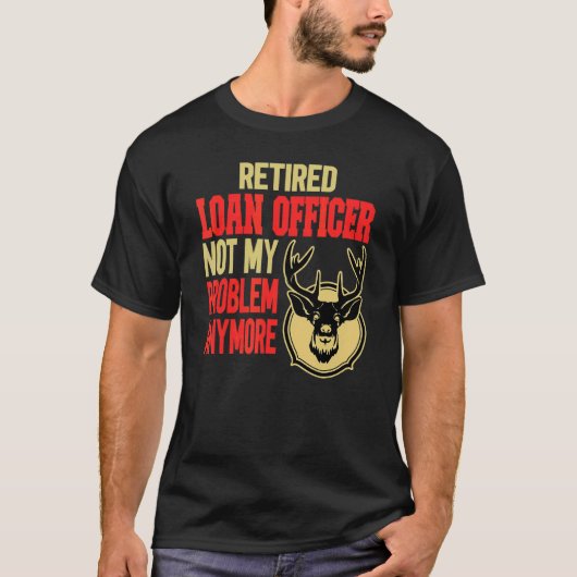 ローン退職したオフィサー鹿狩り Tシャツ (正面)