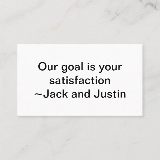 ローン・ビジネス・カード 名刺 (裏面)