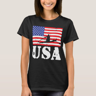 ロー動揺してイングUSAアメリカ国旗ヴィンテージルーワー Tシャツ
