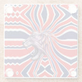 ロー威厳のあるル ガラスコースター (裏面)