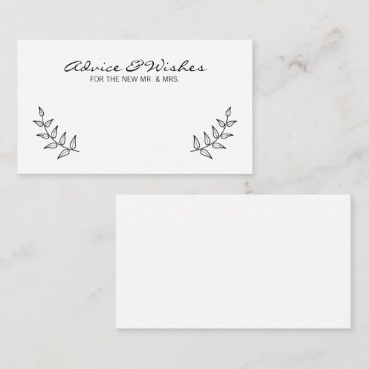 ロー素朴ル結婚ズのアドバイスと願い アドバイスカード (正面/裏面)