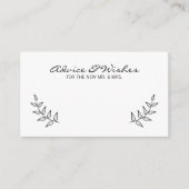 ロー素朴ル結婚ズのアドバイスと願い アドバイスカード (正面)