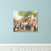 ロー結婚オーストリアの農夫(キャンバス上の油) キャンバスプリント (インサイチュ (ウッドフロア))