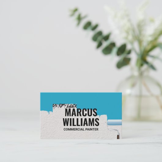 ロー絵を描ラ |グラフィティ絵を描を使用した壁 名刺 (スタンド正面)