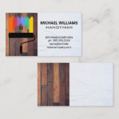 ロー絵を描ラ |便利屋 |木材 |広い壁 名刺 (正面/裏面)