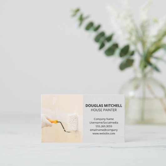 ロー絵を描ラ | 請負業者のホームペインター 名刺 (スタンド正面)
