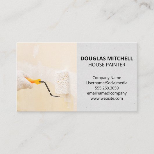 ロー絵を描ラ | 請負業者のホームペインター 名刺 (正面)