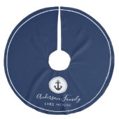 ロー航海のプいかりダークブルーファミリーレイクハウス ブラッシュドポリエステルツリースカート (正面)