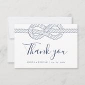 ロー航海のプの結びモダン目の結婚数 サンキューカード (正面)