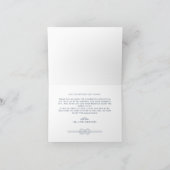 ロー航海のプの結びモダン目の結婚数 サンキューカード (内部)