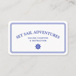 ロー航海のプセーリングシップヘルムネイビーホワイト 名刺