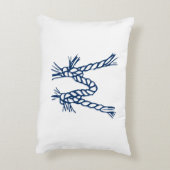 ロー航海のプノットブルーカスタムホワイト アクセントクッション (裏面(縦))