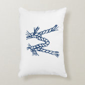 ロー航海のプノットブルーカスタムホワイト アクセントクッション (正面(垂直))