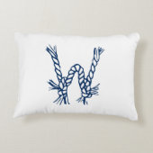 ロー航海のプノットブルーカスタムホワイト アクセントクッション (裏面)