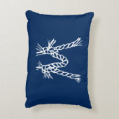 ロー航海のプノットブルーカスタムホワイト アクセントクッション (裏面(縦))