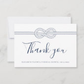 ロー航海のプノットモダンブライダルシャワー サンキューカード (正面)