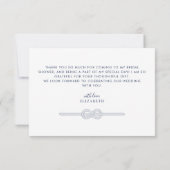 ロー航海のプノットモダンブライダルシャワー サンキューカード (裏面)