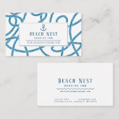 ロー航海のプビーチハウスコテージB&Bレンタル 名刺 (正面/裏面)