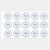 ロー航海のプモノグラムホワイト ラベル (シート)