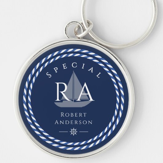 ロー航海のプモノグラム海軍 キーホルダー (正面)