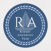 ロー航海のプモノグラム海軍 ラベル (デザイン2)