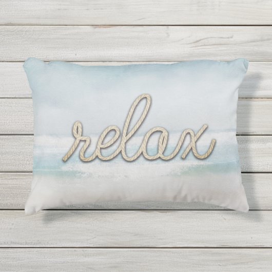 ロー航海のプリラックス文字の海水彩出力 アウトドアクッション (正面)