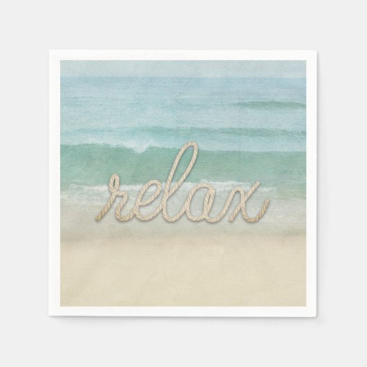 ロー航海のプリラックス文字海 スタンダードカクテルナプキン (正面)